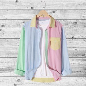 Multi-Colored Long Sleeve Print Shirt